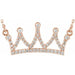 Ladies Natural Diamond Crown Necklace (I1, G-H) — 14K Rose Gold