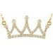 Ladies Natural Diamond Crown Necklace (I1, G-H) — 14K Yellow Gold