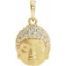 Ladies Natural Diamond Buddha Pendant (I1, G-H) — 14K Yellow Gold