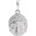 Ladies Natural Diamond Buddha Pendant (Si2-Si3, G-H) — Platinum