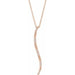 Ladies Natural Diamond Bar Necklace (I1, G-H) — 14K Rose Gold