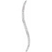 Ladies Natural Diamond Bar Pendant — Sterling Silver