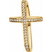 Ladies Natural Diamond Cross Pendant (Si1, G-H) — 14K Yellow Gold