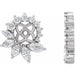 Ladies Natural Diamond Earring Jackets with 6 mm ID — Sterling Silver