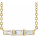 Ladies Natural Diamond Bar Necklace (SI2-SI3, GHI) — 14K Yellow Gold