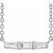 Ladies Natural Diamond Bar Necklace (SI2-SI3, GHI) — Sterling Silver