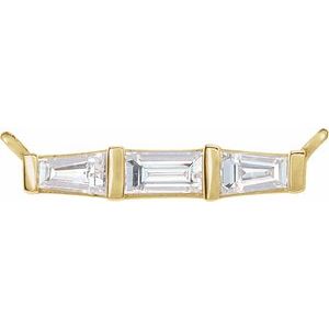 Ladies Natural Diamond Necklace Center — 14K Yellow Gold