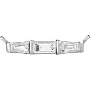 Ladies Natural Diamond Necklace Center — 14K White Gold