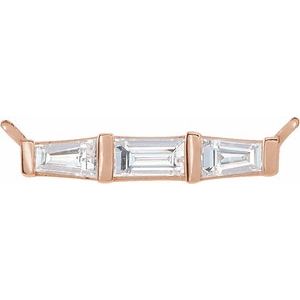 Ladies Natural Diamond Necklace Center — 14K Rose Gold