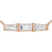 Ladies Natural Diamond Necklace Center — 14K Rose Gold
