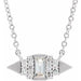 Ladies Natural Diamond Geometric Necklace (Si2-Si3, I1, Ghi, G-H) — Sterling Silver