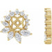Ladies Natural Diamond Earring Jackets with 6 mm ID — 14K Yellow Gold