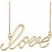 Ladies Natural Diamond "Love" Necklace (I1, G-H) — 14K Yellow Gold