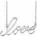Ladies Natural Diamond "Love" Necklace (I2, G-H) — Sterling Silver