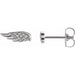 Ladies Natural Diamond Angel Wing Earrings — Sterling Silver