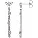 Ladies Natural Diamond Vintage-Inspired Earrings — Sterling Silver