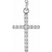 Ladies Natural Diamond Cross Pendant (Si2-Si3, G-H) — Platinum