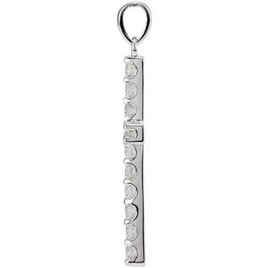 Lab-Grown Diamond Accented Cross Pendant - Style R42308