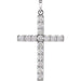 Ladies Natural Diamond Cross Pendant (I1, G-H) — Platinum