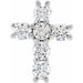 Ladies Natural Diamond Cross Pendant (I1, G-H) — 14K White Gold
