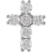 Ladies Natural Diamond Cross Pendant (I1, G-H) — Platinum