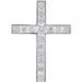 Ladies Natural Diamond Cross Pendant — 14K White Gold