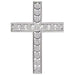 Ladies Natural Diamond Cross Pendant — 14K White Gold
