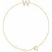 Ladies Natural Diamond Initial W Bracelet (I1, H+) — 14K Yellow Gold