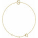 Ladies Natural Diamond Initial S Bracelet (I1, H+) — 14K Yellow Gold