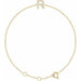 Ladies Natural Diamond Initial R Bracelet (I1, H+) — 14K Yellow Gold