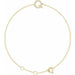 Ladies Natural Diamond Initial Q Bracelet (I1, H+) — 14K Yellow Gold