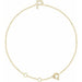 Ladies Natural Diamond Initial P Bracelet (I1, H+) — 14K Yellow Gold