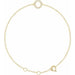 Ladies Natural Diamond Initial O Bracelet (I1, H+) — 14K Yellow Gold