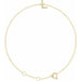 Ladies Natural Diamond Initial L Bracelet (I1, H+) — 14K Yellow Gold