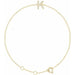 Ladies Natural Diamond Initial K Bracelet (I1, H+) — 14K Yellow Gold
