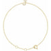 Ladies Natural Diamond Initial J Bracelet (I1, H+) — 14K Yellow Gold