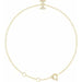 Ladies Natural Diamond Initial I Bracelet (I1, H+) — 14K Yellow Gold