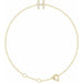 Ladies Natural Diamond Initial H Bracelet (I1, H+) — 14K Yellow Gold