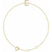 Ladies Natural Diamond Initial E Bracelet (I1, H+) — 14K Yellow Gold