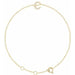 Ladies Natural Diamond Initial C Bracelet (I1, H+) — 14K Yellow Gold
