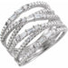 Ladies Natural Diamond Negative Space Ring (I1, H+) — 14K White Gold