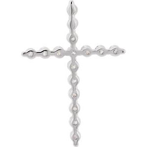 Lab-Grown Diamond Cross Pendant - Style R42307