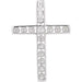 Ladies Natural Diamond Cross Pendant — Platinum