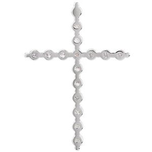 Lab-Grown Diamond Cross Pendant - Style R42307