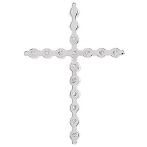 Lab-Grown Diamond Cross Pendant - Style R42307