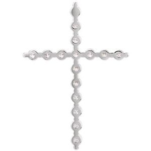 Lab-Grown Diamond Cross Pendant - Style R42307
