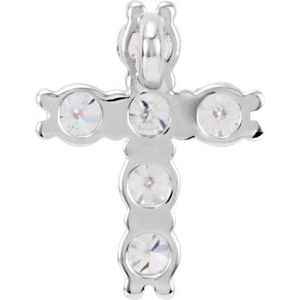 Lab-Grown Diamond Cross Pendant - Style R42309