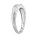 Sterling Silver White Gold Finish 0.15 Ct Round Diamond Men’S Band Classic Men’S Wedding Ring