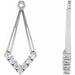 Ladies Natural Diamond Earring Jackets — 14K White Gold
