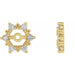 Ladies Diamond Earring Jackets with 4.5mm ID — 14K Yellow Gold